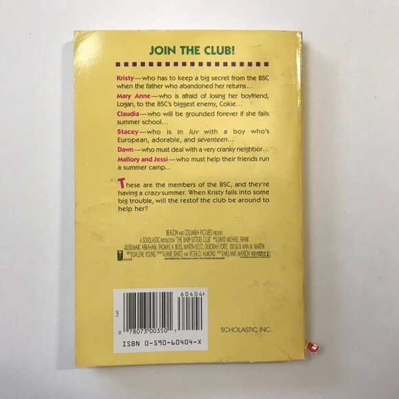1995 The Babysitters Club Paperback Chapter Book - Picture 6 of 6